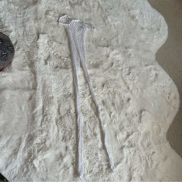 White alt/emo fishnets/ fishnet tights - Picture 3 of 8